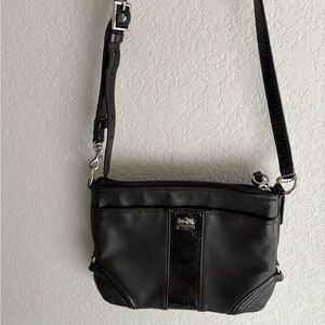Coach Black Leather Cross Body Purse